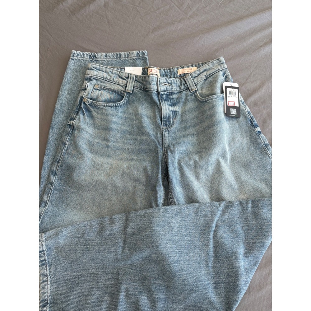 Guess Eco Wide Mid Baggy Balloon Jeans Winter Mist Blue W28 L32 W5BA2LD0742